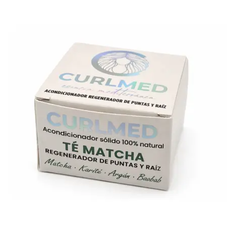 CurlMed Acondicionador Sólido Regenerador Puntas y Raíz Té Matcha 80g - 1